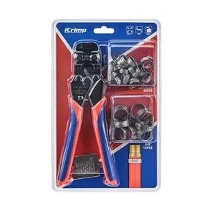 iCrimp PEX Clamp & Removal Tool for 3/8-in to 1-in Stainless Steel Clamps with 30PCS Clamps