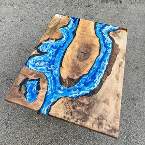 [BSO017] Black Walnut Wood Epoxy Table custom epoxy river slab table, Executive Desk, Custom Large Epoxy River Table, Solid Wood Slabs Table, Large Computer Office Desk Workstation, Business Furniture for Home Office