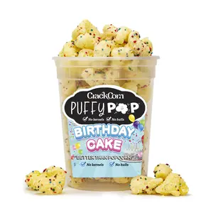Birthday Cake - Puffy Pop - Kernelless & Hulless Popcorn Puffs (GF) - No Shells Stuck In Your Teeth