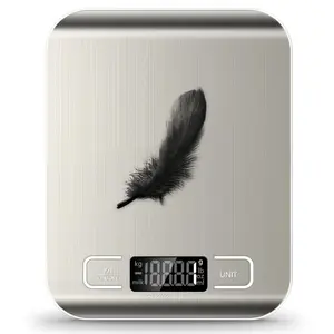 Food Scale, 22lb Kitchen Scale with 6 Units Tare Function & LCD Display, 0.05oz/1g Stainless Steel Digital Food Scale Grams and Ounces for Baking, Cooking, Dieting and Meal Prep (Batteries Included)