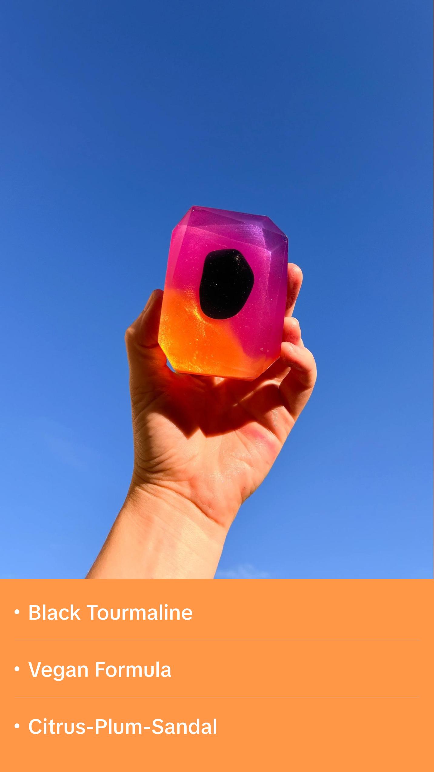 Crystal Bar Soap - Eternal Rebirth - Vegan - Crystal Infused - 7 oz - Scented in Zesty Citrus, Sweet Plum, Sandalwood and Orchidnilla Crystal Bar Soap - Eternal Rebirth - Vegan - Crystal Infused - 7 oz - Scented in Zesty Citrus, Sweet Plum, Sandalwood and Orchidnilla