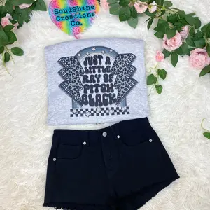 Little Ray of Pitch Black Graphic Tee Shirt Sublimation Print