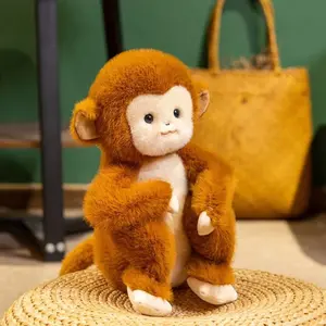 Creative PP Cotton Simulation Monkey Fluffy Interactive Stuffed Monkey Collection Cartoon Animal monkey Birthday Parties