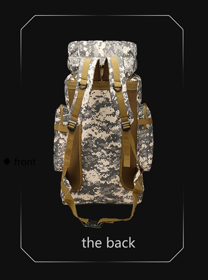 Set of 2pcs 80L Backpacks Suitable for Hiking, Camping, And Mountaineering. Tactical Design for a 3-Day Assault Pack, Includes a Chest Pack. Ideal for Outdoor Activities Like Travel, Work, Hunting, Hiking, And Sports, Perfect for Men