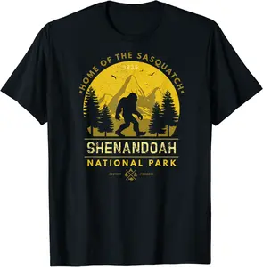 Bigfoot Shenandoah Wilderness T Shirt Virginia Sasquatch - Hannahgu Shop 81B07CMMCLWM