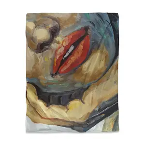 Begin Home Decor 3817-HWCT-FI49 Irresistible Lips Closeup Brown Twin Size Duvet Cover - Contemporary Decor
