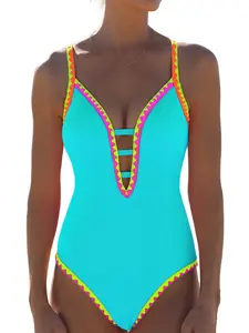 Sexy Hollow Out Tight-Fitting Backless One-Piece Bikini, Women's Swimsuit for Beach & Pool, Stylish Swimwear for Summer, Trendy Monokini Swimsuit, Cutout Swim Suit