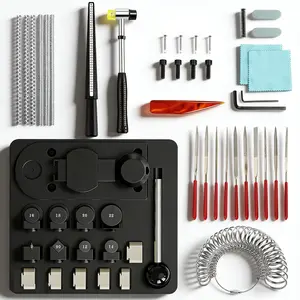 Complete Spoon Ring Bender Kit - Ring & Bracelet Maker with Nylon Dies, Files & Measuring Tools for DIY Jewelry Making