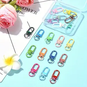 Durable Zinc Alloy Rotary Keychain Clips - 100PCS Metal Door Clasps for DIY Crafts, Dog Collars,Bag Doll Hanging Buckles, Lanyard Swivel Snap Hooks,Heavy Duty Lobster Claw Clasps