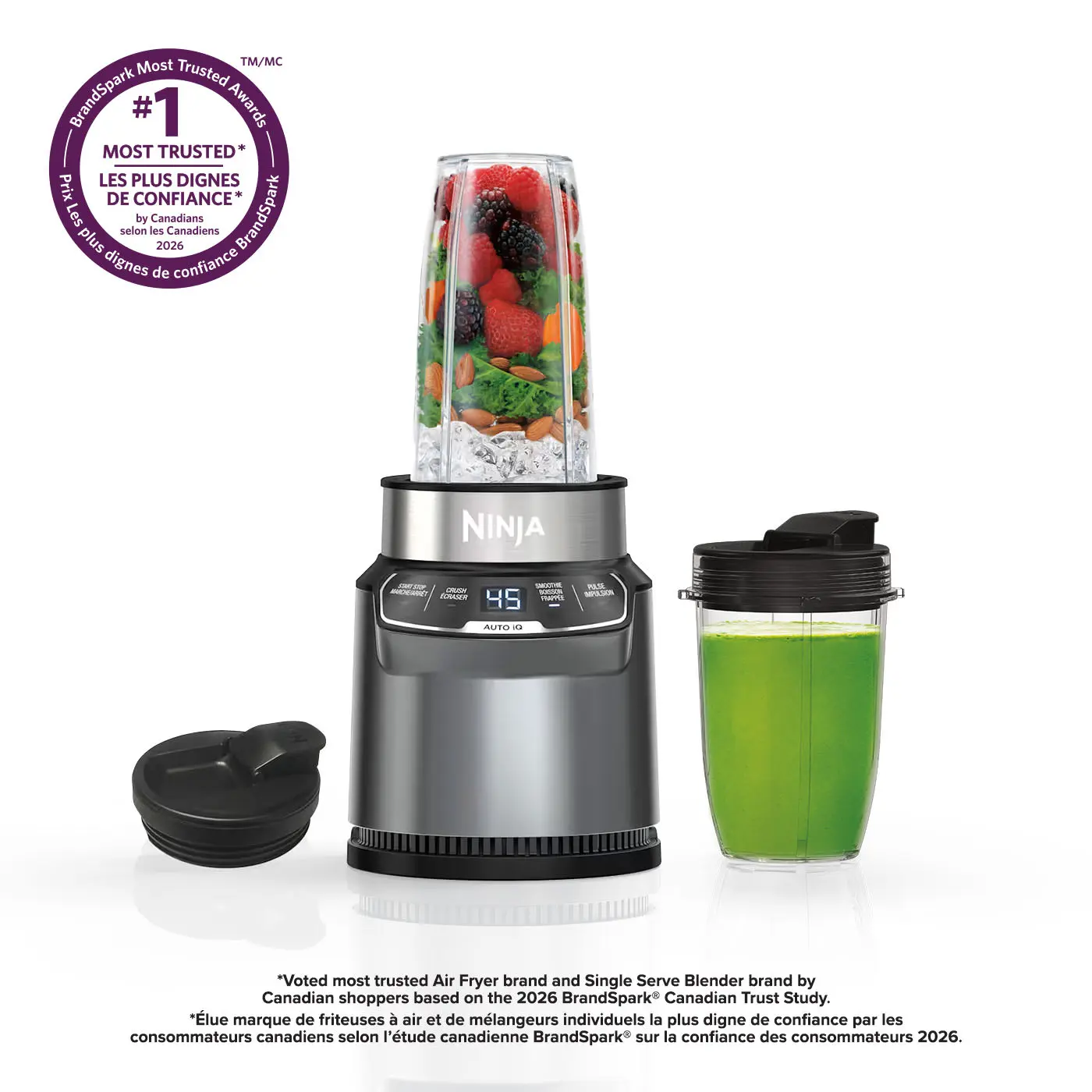Ninja Nutri-Blender Pro with Auto-iQ, 1000-Watt, Personal Blender - BN400C Ninja Nutri-Blender Pro with Auto-iQ, 1000-Watt, Personal Blender - BN400C