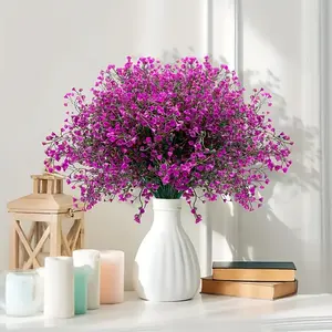 12 Bundles of Artificial Plants, UV Resistant Decorative Fake Greenery, Home Decor, Wedding, Indoor & Outdoor, Garden, Valentines, Mothers, Fathers Day