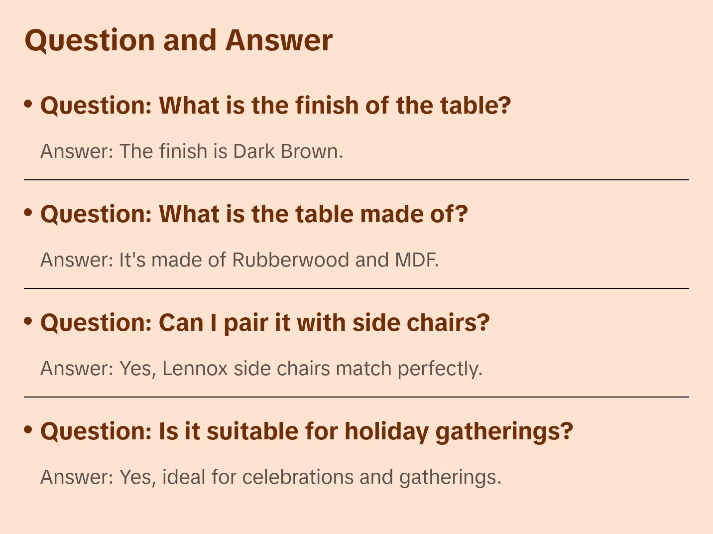 Lennox Extension Dining Table