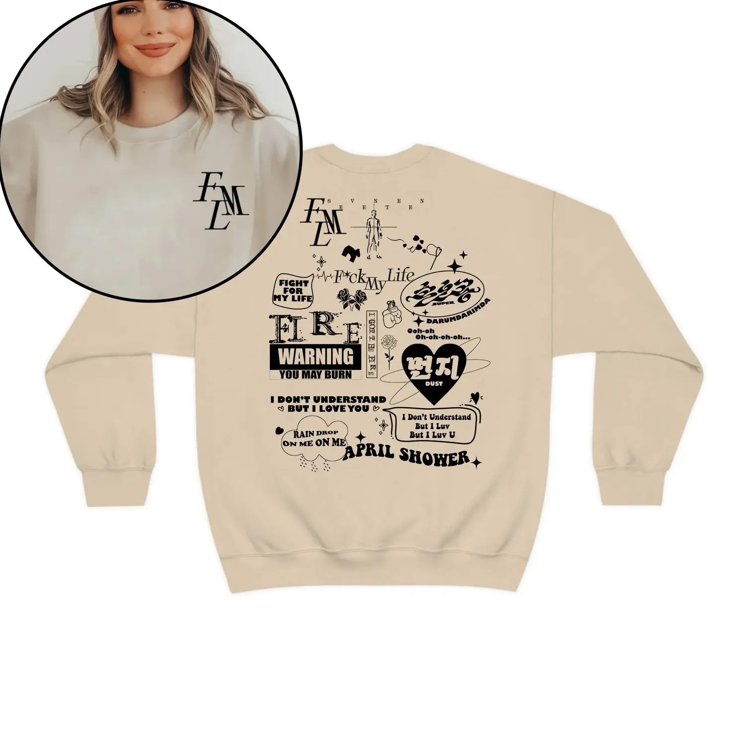 Seventeenn FML Album Sweatshirt - Express Your Love for Seventeenn's 10th Mini Album