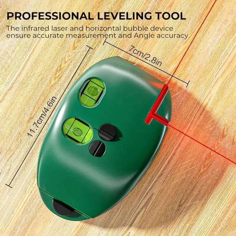 90 Degree Electronic Red Light Scale Red Light Level Green Light Level Self-leveling Parallel Line Parallel Line Suitable for Construction Portable summerwins