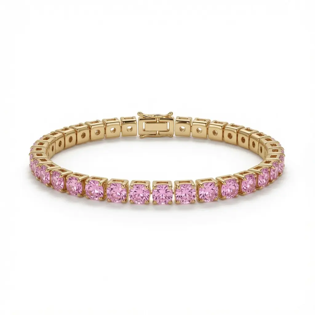 Pink Tennis Bracelet