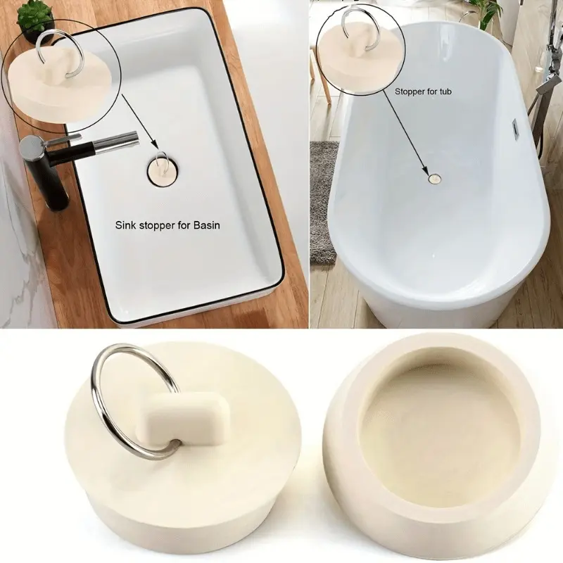 White rubber washbasin, bathtub plug, sink plug, drain pipe plug, sink plug, clogged water plug