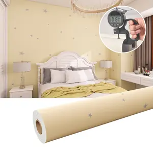 Starry Macaron Warm Wallpaper for Kids Room, Self-Adhesive Waterproof and Moisture-Proof Bedroom Wall Sticker, Cozy Living Room Decorative Wallpaper