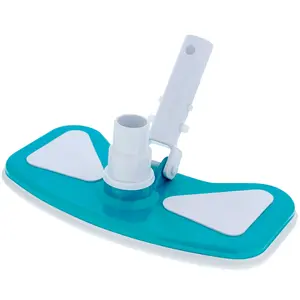 11" Weighted Butterfly Pool Vacuum Head with Swivel Hose Connection & EZ Clip Handle - Connect 1-1/4" or 1-1/2" Hose - Removes Debris, Cleans Floors