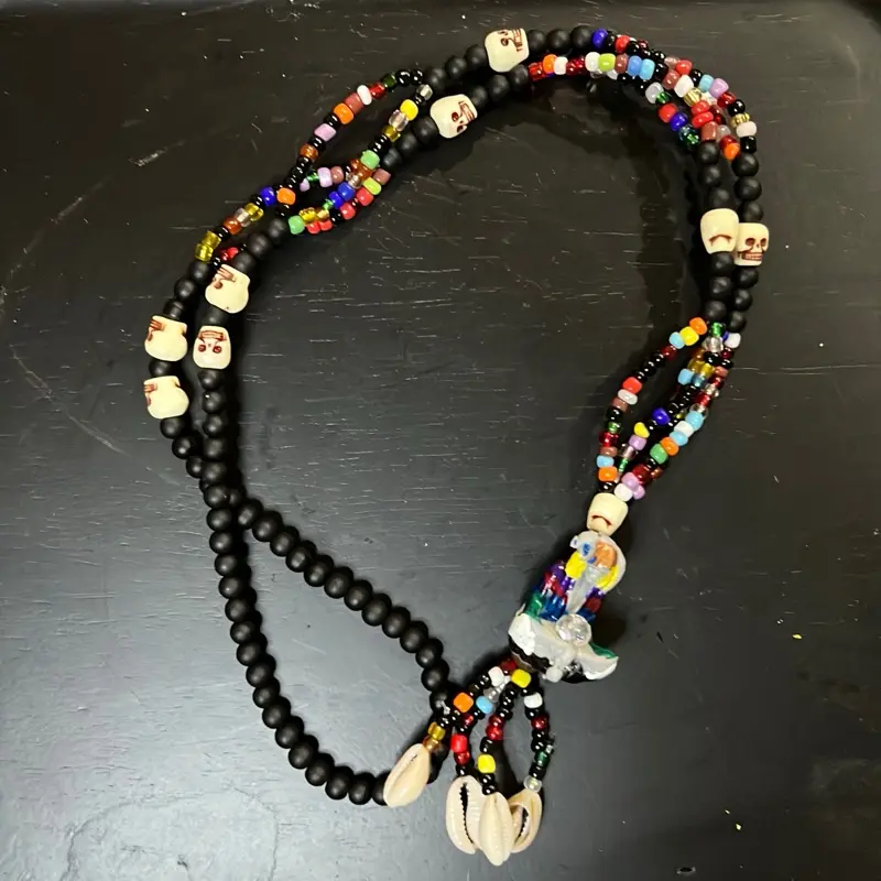 Santa Muerte Rosary - 7 Potencias Themed Religious Devotional Accessory
