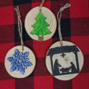 Wood slice ornament