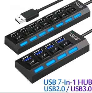 switch extension hub 7-port usb 2.0 hub computer usb extension hub one drag seven usb 2.0 splitter pc laptop desktop
