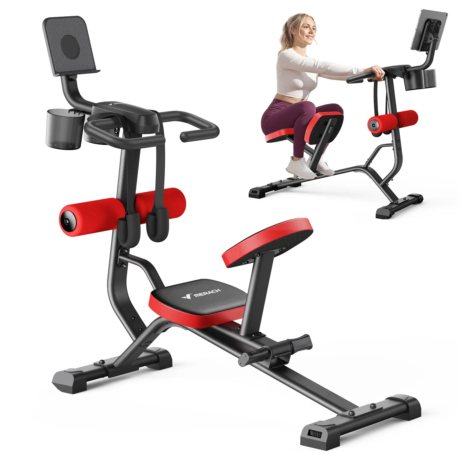 Stretchable Exercise Machine Merach Adjustable Seat Stretch Machine for Lumbar Stretching, Lower ...
