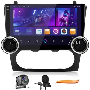 10.1‘’Dual Knobs Android Car Stereo for Nissan Altima 2008-2012 (Manual A/C) with Wireless Carplay Android Auto, 2G+64G Touch Screen Bluetooth Radio Support GPS Navigation WiFi FM SWC USB Backup Camera