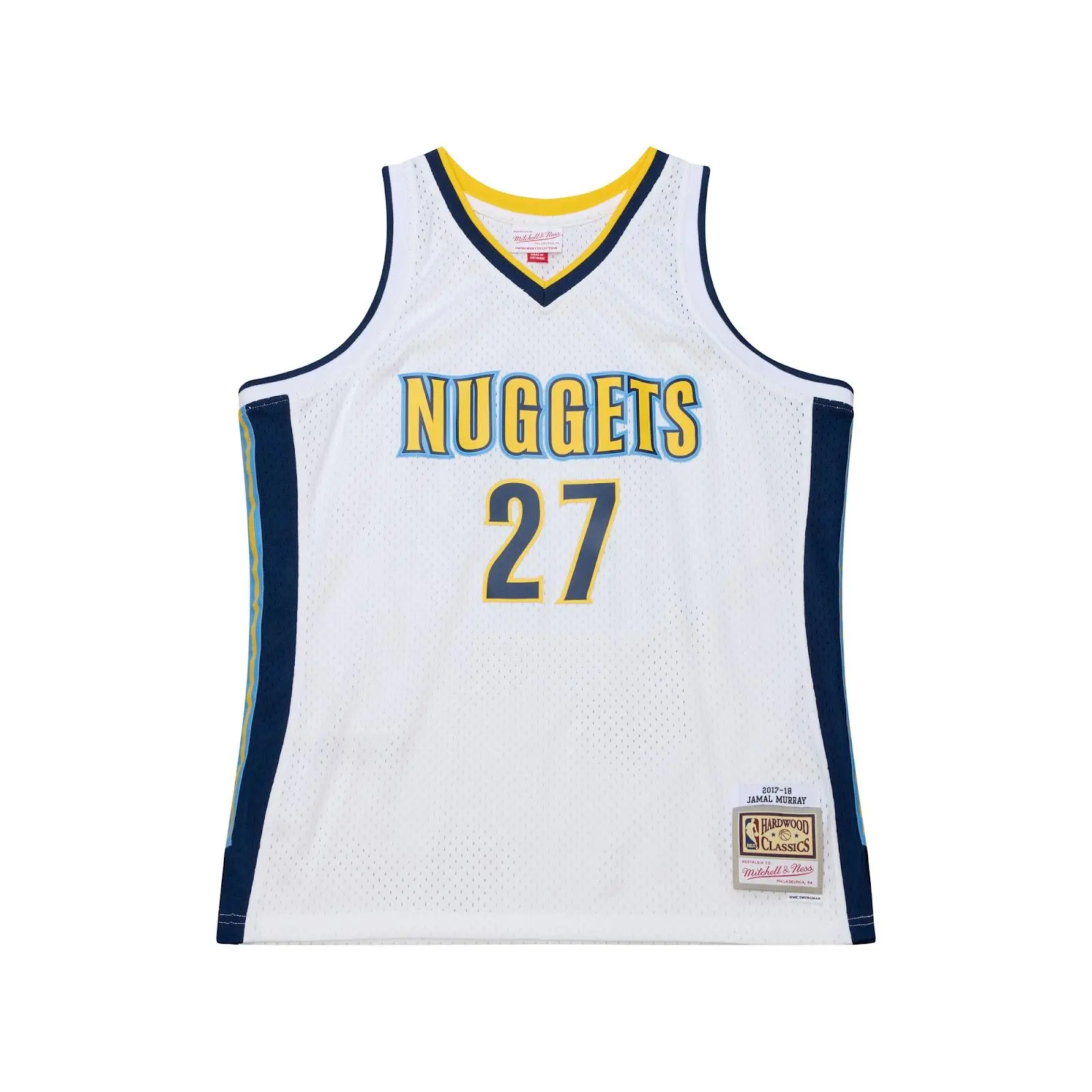 Jamal Murray Denver Nuggets 2017-18 White Swingman Jersey NBA Throwback Basketball Hardwood Classics Fan Gear Mitchell & Ness