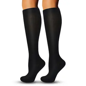 Unisex stretch socks, high knee-to-toe stockings, deep varicose veins, thin leg sports socks, promote blood circulation, suitable for gym, hiking, yoga and travel, style