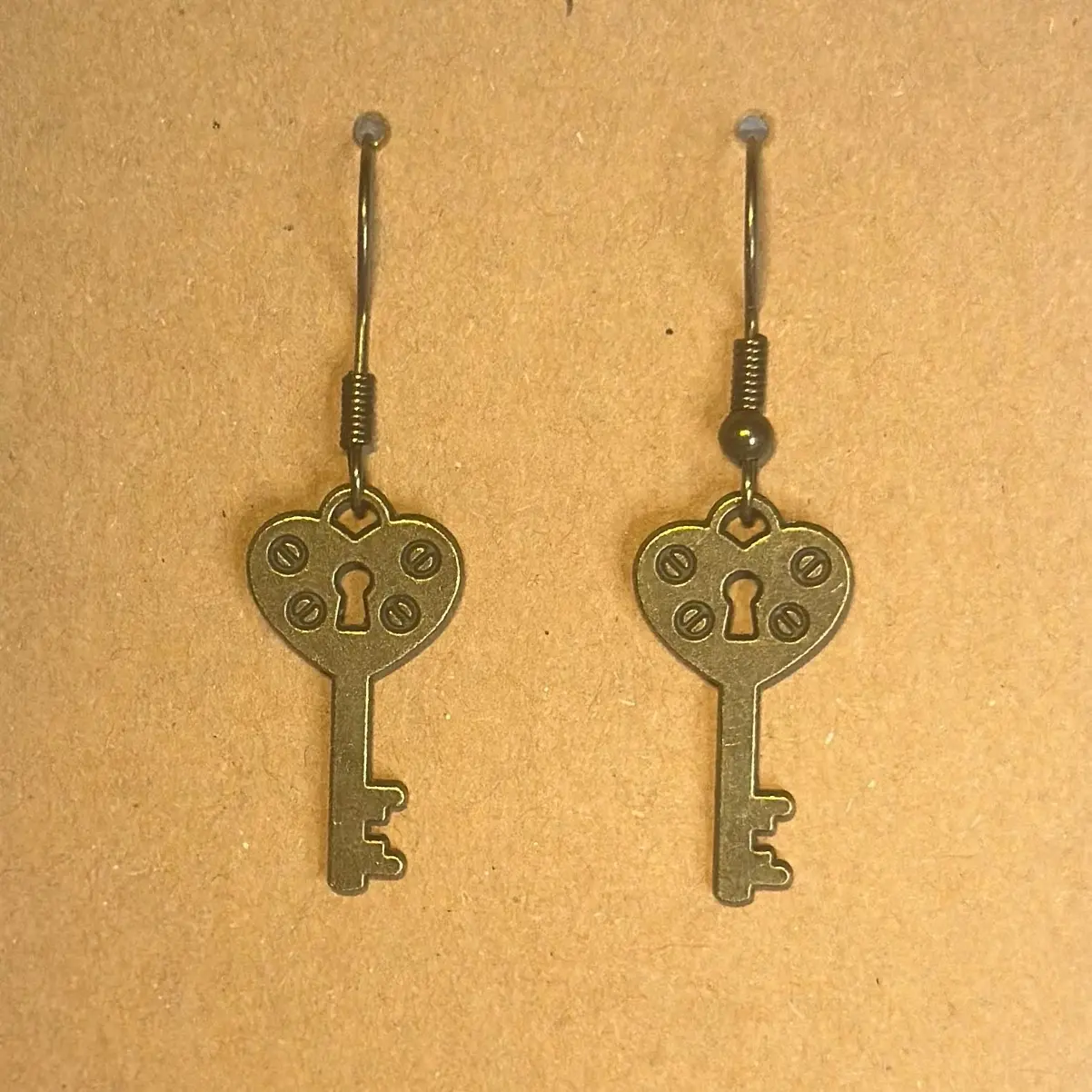 You Choose: Bronze Key Earrings