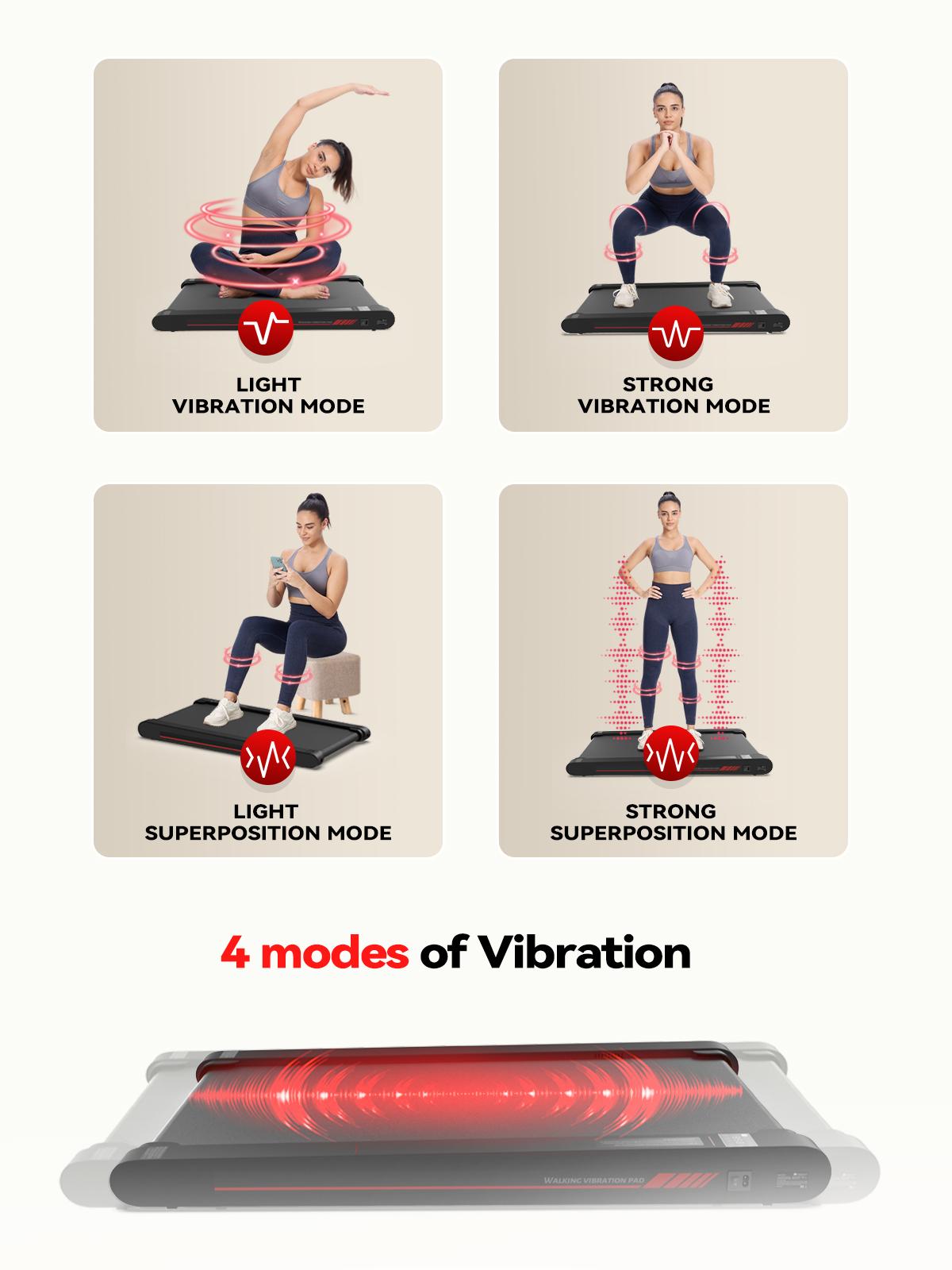 Walking Vibration Pad,Vibrating Plate, Remote Control & APP, Lightweight Under Desk Treadmills For Home & Office,Servo Motor Technology, 3 in 1 Portable Walking Pad Treadmill, 350 Lbs Capacity, 3.8 Mph, 22 Lbs
