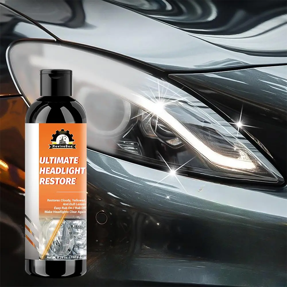 Headlight Restoration Kit for Cars, Headlight Cleaner and Polish, Removes Oxidation and Yellowing, Restores Clarity and Shine, Easy-to-Use Car Headlight Repair Solution