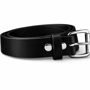 Men’s Black Leather Work Belt 1.5” – Thick Handmade USA Belt