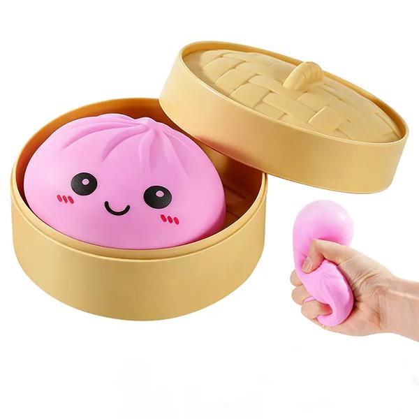 TPR Material Mini Dumpling Squishies Fidget Toy - Cute Steamer Box Packaging, Summer Vibe Kids' Stress Relief Gift for Party Bags & Festive Supplies TPR Material Mini Dumpling Squishies Fidget Toy - Cute Steamer Box Packaging, Summer Vibe Kids' Stress Relief Gift for Party Bags & Festive Supplies