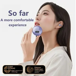 New Wireless Earbuds, Lightweight Open-Ear Design, Suitable for Sports Running, Bluetooth-compatible Headphones with Microphone and Touch Control