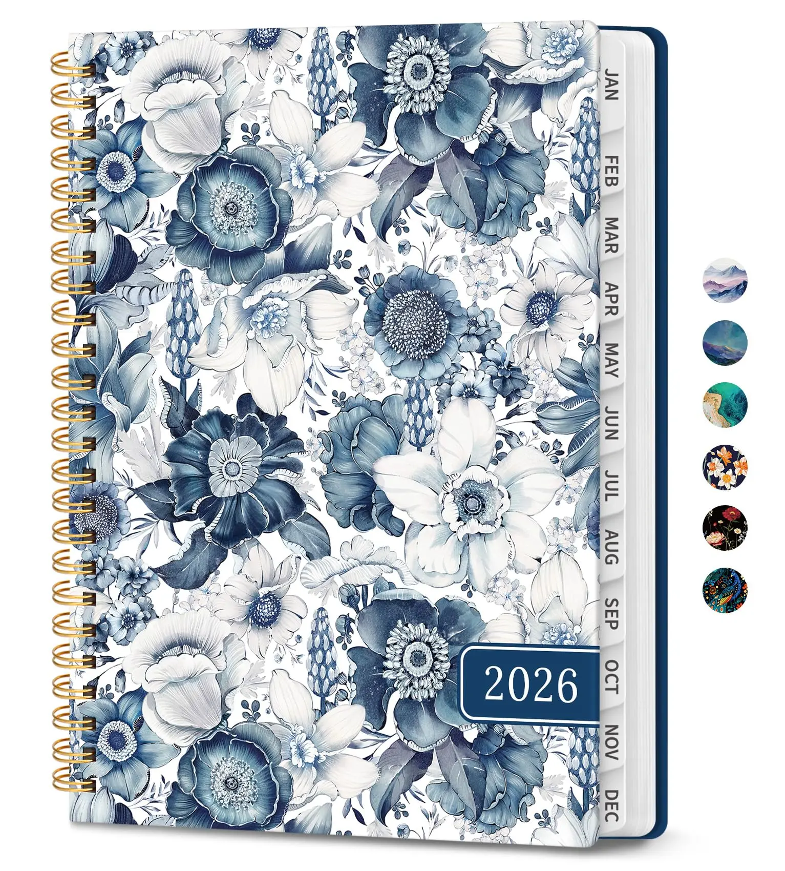2026 Monthly & Weekly Planner (Jul 2026 - Jun 2027),  6.3"x 8.5" Pretty Hardcover Agenda with Tabs, Spiral Bound - Ideal for School, Office & Home