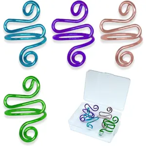 Crochet Ring,4 PCS Crochet Tension Ring for Finger, Tension Rings for Crocheting,Yarn Tension Ring for Crocheting and Knitting,Adjustable Size Knitting Crochet Ring Kit for Finger with Box