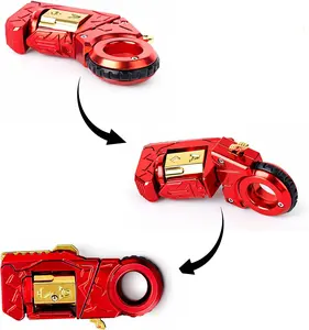 Metal Fidget Toys: EDC Stress Relief Fidget Spinner Toy, 5 in 1 Mini Cool Fidgets Guns with Slider & Finger Ring