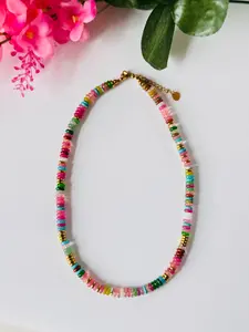 Colored stone necklace