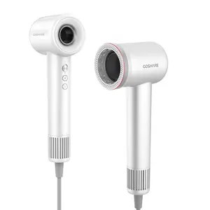 COSHARE SuperFlow1 Lightweight Anti-Frizz Portable Hair Dryer - Compact Hair Care Tool with Scent Ring Design, Ionizer Mode, Diffuser, Smooth Nozzle, White, Single Item, Portable Hair Dryers