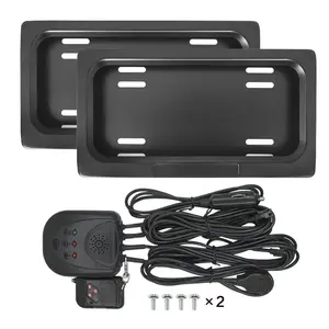 Electric Vehicle License Plate Frame Flipper Us Standard, Car Number Holder for Trucks and Vehicles, Durable and Easy Installation