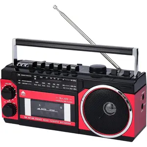 Portable Cassette Player with AM/FM/SW Radio & BT, Boombox for  and Travel, Record from Radio, Play via SD/USB, Headphone Jack, AC/ Power