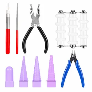 Wire Wrapping Tool Kit, 9Pcs Jewelry Wire Jig Set with Mandrel Rods, Wire Straightener and Cutter