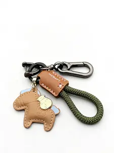 Horse Theme Keychain, Handmade Braided Rope, Luxury Car Accessory, Cartoon Style Couple Set, Fashion Accessories, Key Bag