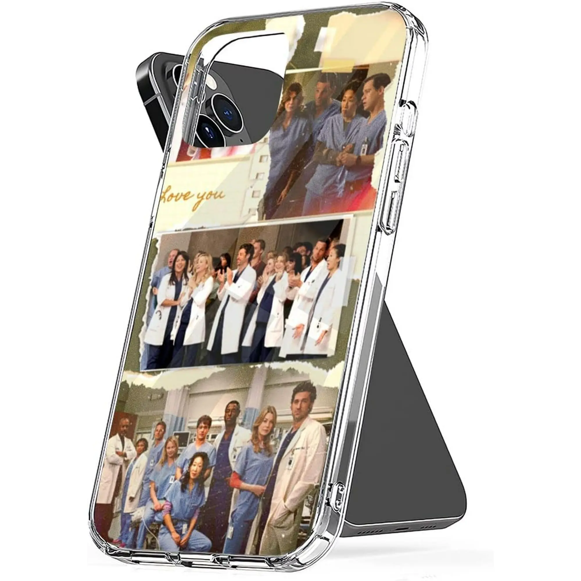 Phone Case Greys Xr Anatomy TPU Accesories Waterproof Scratch Compatible with iPhone SE 7 8 X XR 11 12 13 14 15 16 Plus Mini Pro Max Samsung Galaxy Note S9 S10 S20 S21 Ultra Plus Protection Protector