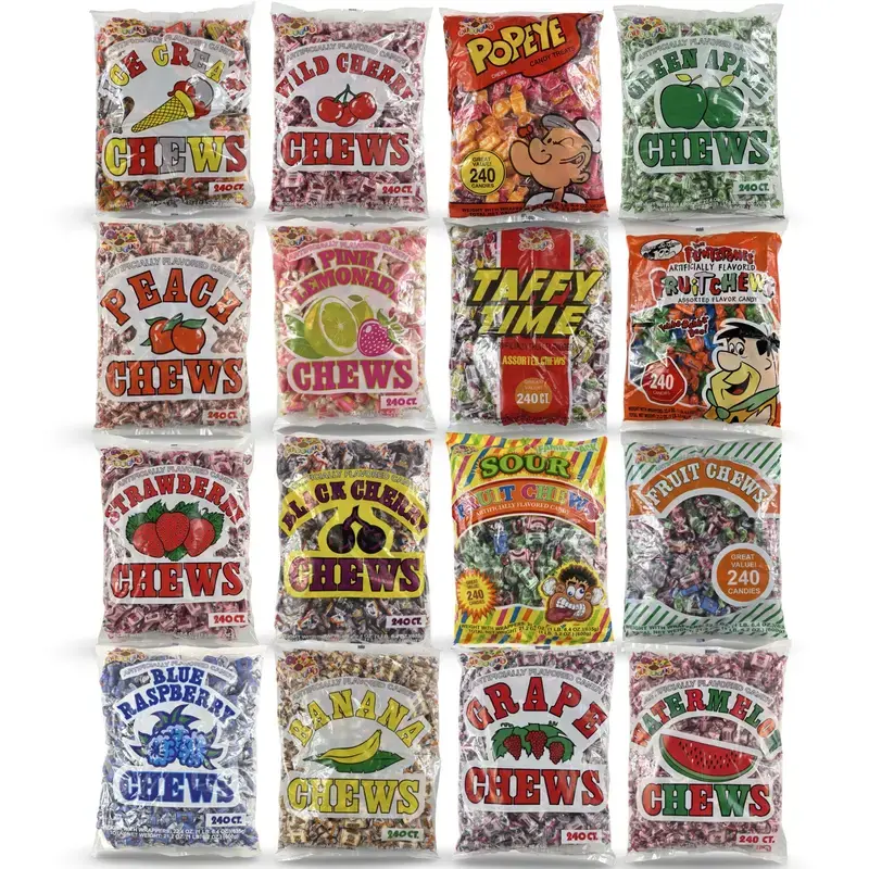 Albert's Fruit Chews - Classic Soft Sweet Candy, 240 Ct 1.53 lbs Bulk Bag, 16 Flavors to Choose From, Individually Wrapped Candies Snack