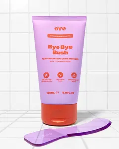 Bye Bye Bush by OYO – Hair Removal Cream for Sensitive Skin, Bikini Line & Underarms, Hydrating with Vitamin E & Aloe Cucumber