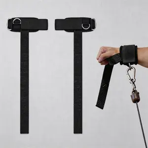 2 in 1 Lifting Straps D Ring Silicone Grip Padded Wrist Support for Deadlifts Cable Machines gym accessories