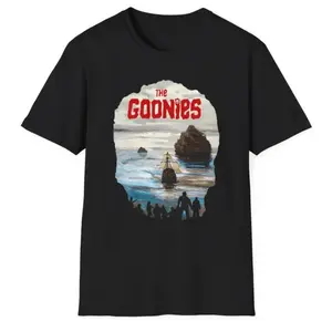 The Goonies Unisex Softstyle T-Shirt, Retro Movie Tee, Adventure Shirt, Gift for Fans, Film Lover Apparel, Nostalgic Clothing Breathable Fabric Womenswear Top Summer Tshirt Cotton Comfy Cute Fit
