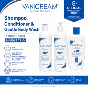 Vanicream Shampoo Conditioner and Gentle Body Wash I Your Daily Gentle Care Bundle Trio